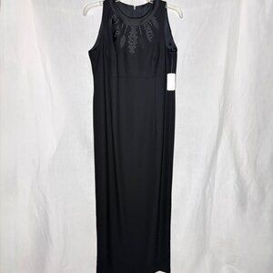 Karen Miller NY Black Embellished Dress Formal Cocktail Evening Size 8